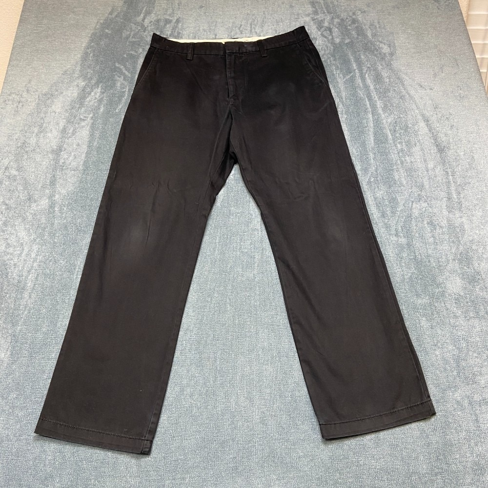 Old Navy Chino Pants Men 31x30 Black Cotton Dark Wash Straight Classic Loose Fit